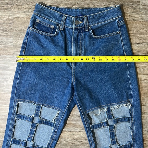 LF Carman Cage Ripped Jeans Size 24 - Picture 4 of 8